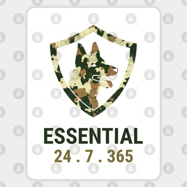 Essential 24.7.365 (Camo K9) Magnet by M is for Max